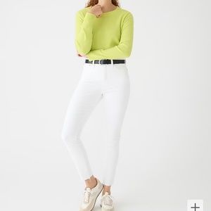 J Crew 10 toothpick jean in white wash